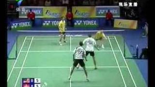 Badminton 2007 All England MD SemiFinal 1 14 [upl. by Eened302]