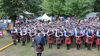 Kinc Record Massed Band at Kincardine Scottish Festival July 6 2024 [upl. by Ruamaj]