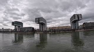 Cruising Cologne A Stunning Journey on the Rhine River  4K [upl. by Yerfej]