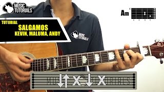 Cómo tocar Salgamos de Kevin Roldan Maluma Andy Rivera en Guitarra  Tutorial  PDF GRATIS [upl. by Downing]