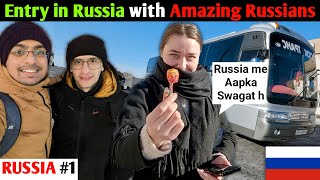 Entry in Siberia Russia by International Bus with Amazing Russians 😍🇷🇺 [upl. by Toffey]