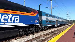 Two Amtraks and Metra Saturday OB HC 9724 [upl. by Nobile]