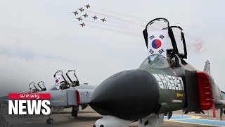 S Koreas F4 Phantom fighter jets retire after 55 years of service [upl. by Meehan329]