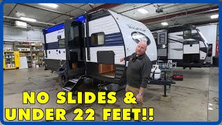 NO SLIDE Bunkhouse Travel Trailer 2024 Forest River Cherokee Wolf Pup 16BHSW [upl. by Nonnahc]