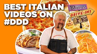 Top 10 Italian DDD Videos with Guy Fieri  Diners DriveIns and Dives  Food Network [upl. by Ohs]