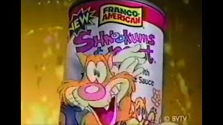 Shnookums and Meat  FrancoAmerican Commercial 1995 [upl. by Howlond719]