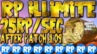 25 RP  SECONDES  NEW RP ILLIMITÉ  FAST RANK UP AFTER PATCH 109  GTA5 GLITCH ONLINE [upl. by Ide283]