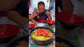 Eating lunch with the family dinner show food reels viralvideo foodvlog chenmeo cooking [upl. by Pussej765]