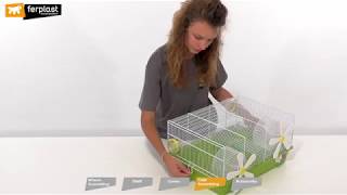 Hamster Habitat by Ferplast MILOS Medium FLOWER how to assemble [upl. by Aehcim453]