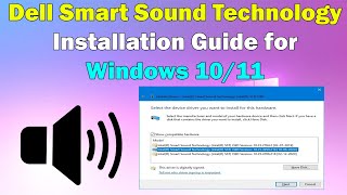 How to Install Dell Smart Sound Technology Drivers on Windows 1011 [upl. by Benjamen216]