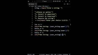 PYTHON PROJECT IDEAS FOR BEGINNERS  STRING OPERATIONS😎 python programming coding shorts [upl. by Zoarah973]