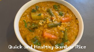 Quick and Healthy Sambar Rice Recipe [upl. by Constantin]