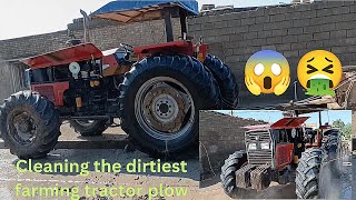 How to wash a dirty tractor 👑 Muddiest agricultural implementswashing dirty agricultural implements [upl. by Benco]