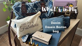 What’s in my bag  Denim Dasein Boston bag from Amazon [upl. by Enak]