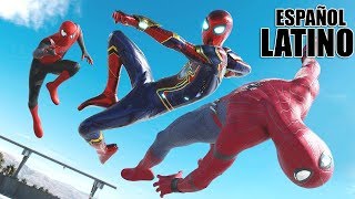 SpiderMan HOMECOMING vs IRON SPIDER vs SpiderMan FAR FROM HOME  EPIC BATTLE BATALLA EPICA [upl. by Langham]