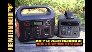 Jackery 240 Vs Anker Powerhouse 200 Best Bang For The Buck  Preparedmind101 [upl. by Ynoble]