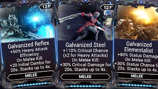 New Warframe Galvanized Mods Are Insane Melee Damage Boosts Galvanized Steel Elementalist Reflex [upl. by Omidyar]