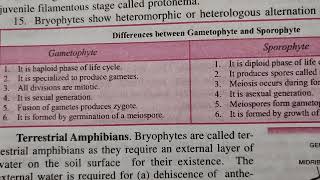 difference between gametophyte and sporophyte biology best handwritten study notes [upl. by Chilcote607]