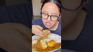 Spicy Egg Curry Mukbang [upl. by Ayot]