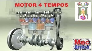 Como Funciona o Motor 4 tempos Animação [upl. by Reed244]