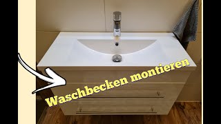 Waschbecken mit Unterschrank montieren [upl. by Dressler]