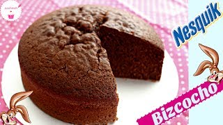 BIZCOCHO DE NESQUIK 💜 receta FÁCIL  Postres de Vane [upl. by Letnwahs]