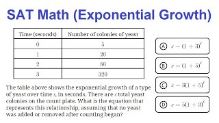 SAT Math Exponential Growth [upl. by Darach75]