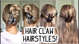 HOW TO EASY amp QUICK CLAW CLIP HAIRSTYLES Short Medium and Long Hairstyles [upl. by Alien]