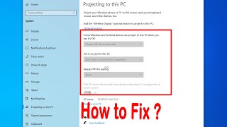 How To Fix quotProjecting to This PCquot Feature Disabled Problem in Windows 10 [upl. by Otxis350]