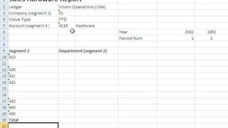 oracle tutorial learn and build oracle EBS e business suite R12 11i General Ledger financial Report in Excel spreadsheet [upl. by Riannon]