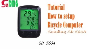 Setting Sunding SD 563A bicycle computer tyre circumference [upl. by Lindy]