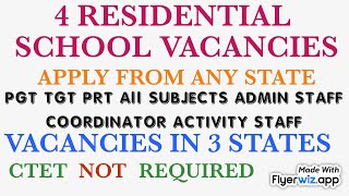 Residential School Vacancy [upl. by Ainadi]