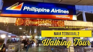 NAIA Terminal 2 Walking Tour Philippine Airlines International Departure [upl. by Ydnab467]