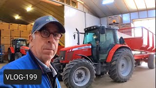 FARMVLOG 199 laatste aardappelen gerooid schoonmaken ventilatie uien [upl. by Idyak139]