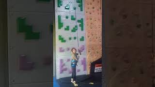 Yvonne climbing the rock wall at Urban air in the airport mall in Bangor ME Saturday Sept 21 2024 [upl. by Ivon]