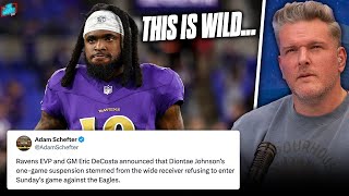 Ravens Suspend Diontae Johnson For Refusing To Play In Game vs Eagles  Pat McAfee Show [upl. by Markiv887]