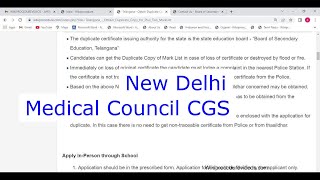 New Delhi  Apply Online for Good Standing Certificate in Medical Council Online [upl. by Anifares955]