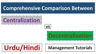 Centralization and Decentralization in Management [upl. by Lello]