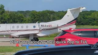 Plane Spotting Ketchum OK Airport 1K8  NetJets Phenom 300 aviation avgeek fyp [upl. by Saqaw90]