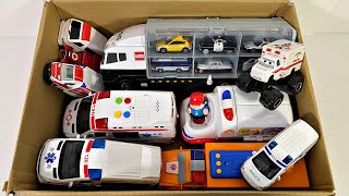 Ambulance Cars amp Takara Tomy Police Truck with Tomica Police Cars [upl. by Lamok]