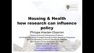 Housing amp Health – How past research has influenced policy and Homelessness amp health [upl. by Akkinahs]