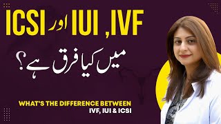 What is IUI IVF amp ICSI  Difference Between IUI IVF And ICSI in UrduHindi By Dr Saima Zaki [upl. by Gayel]