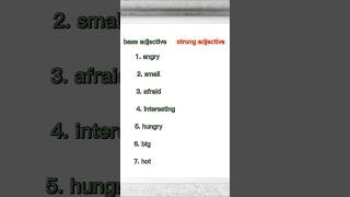 base and strong adjectives learnenglish shortsenglishsentences adjective strong [upl. by Atined]