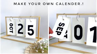 DIY Desk Calendar Tutorial for 2025  How to make a tabletop calendar with Vertical flip  Art beats [upl. by Mashe]