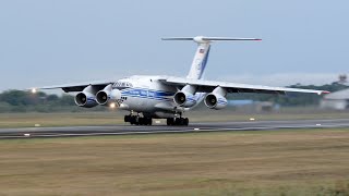 VolgaDnepr Airlines Ilyushin Il76 takeoff from PBM [upl. by Erna]