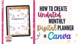 Digital Planner Masterclass Create A Digital Planner with hyperlinks in Canva FREE TEMPLATE [upl. by Nnagem926]