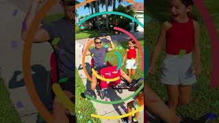 All Aboard the ChooChoo Train 🚂 Can Mimi amp Lele Pull Dad on this Trolley Challenge 😂 shorts [upl. by Sanfo]