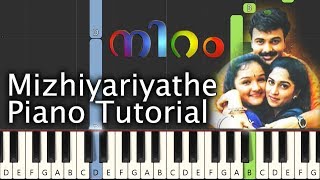 Mizhiyariyathe Piano Tutorial Notes amp MIDI  Niram  Malayalam Song [upl. by Bowne]