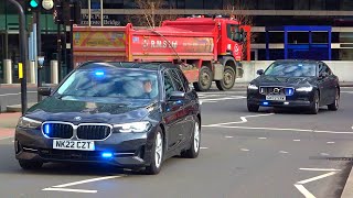 Unmarked BMW 530D  Volvo S90 emergency lights and sirens [upl. by Nyrek329]