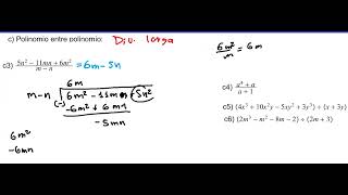 6 Polinomio entre Polinomio C3 por Division Larga [upl. by Ynohtnaed]